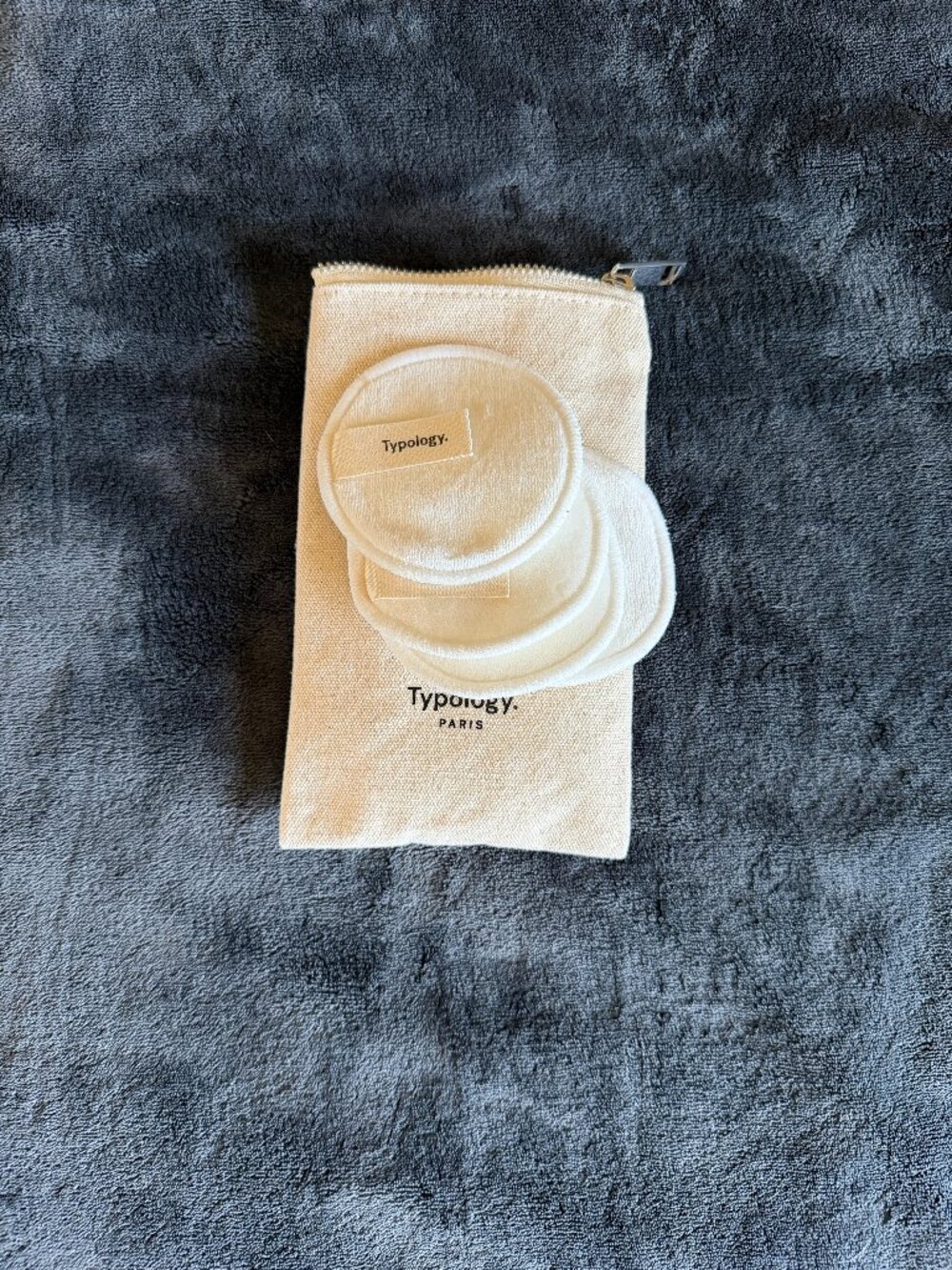 NEW Discontinued Typology Reusable Makeup Removal Rounds 8 Bamboo pads + pouch